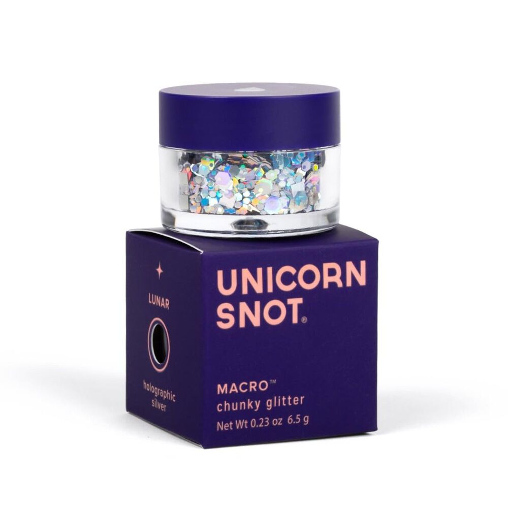 Silver Lunar Macro Face Body Glitter Chunky Loose Cosmetic Festival Rave Makeup